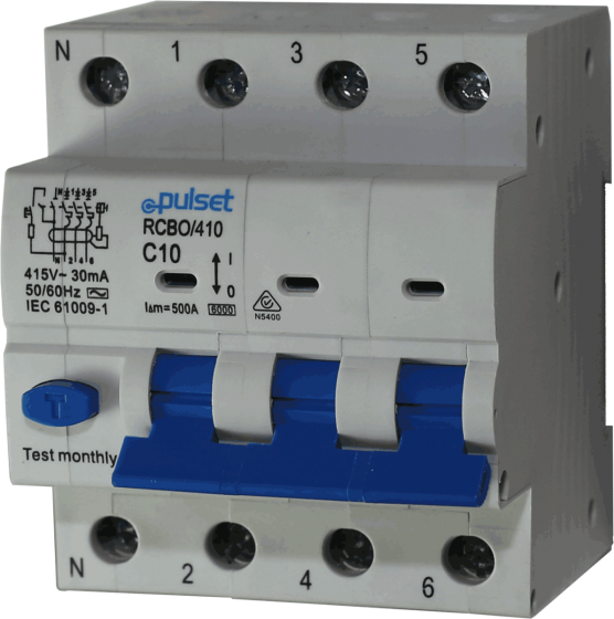RCBO 3P+N 6KA 30ma 40amp AC Type - RCBO/440