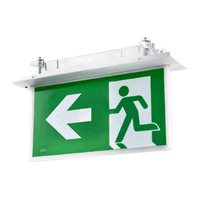 Slim Recessed Emergency Sign Black