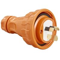 Clipsal - 56 Series, Plug Top, Straight, 3 Flat PIN, 15A, 250V, IP66
Electric Orange
