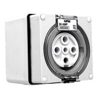 Clipsal - 56 Series, Surface Socket, IP66, 500V 50A - 5 Round Pins
Grey