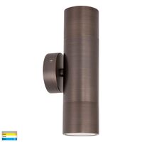 Tivah Antique Brass TRI Colour Up & Down Wall Pillar Lights