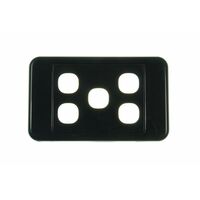 Digitek 5 Gang Wallplate (No Mech) - Black - 05DWP05BK