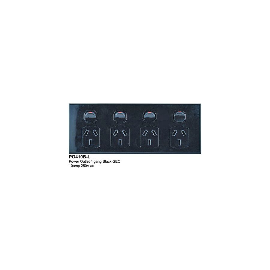 Slimline Quad Outlet 10A